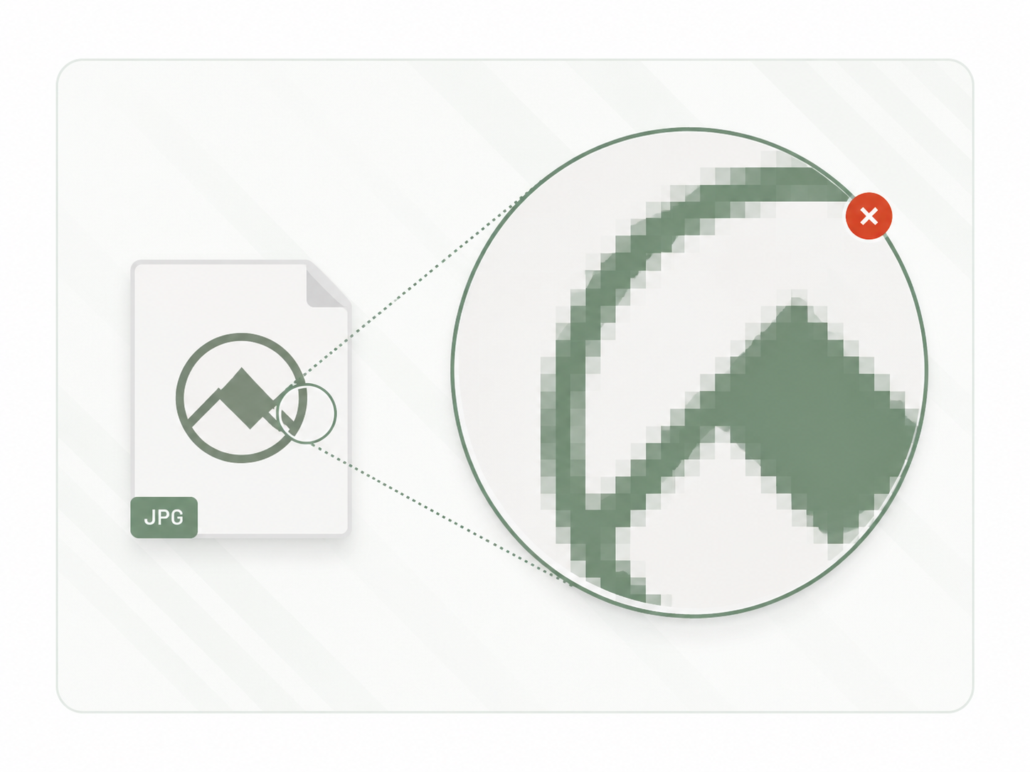 Verpixeltes Kundenlogo vor der Vektorisierung