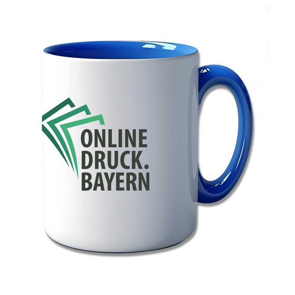 Tasse weiß & blau